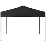 Folding Party Tent Black 3x3 m