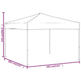 Folding Party Tent Black 3x3 m - Low Angle