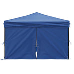 Folding Party Tent with Sidewalls Blue 3x3 m