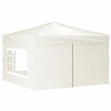 Folding Party Tent with Sidewalls Cream 3x3 m