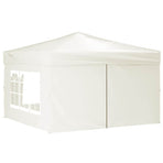 Folding Party Tent with Sidewalls Cream 3x3 m