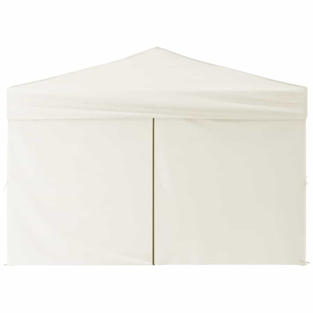 Folding Party Tent with Sidewalls Cream 3x3 m