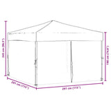 Folding Party Tent with Sidewalls Cream 3x3 m - Extra Image