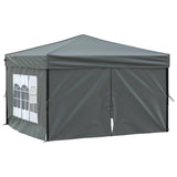 Folding Party Tent with Sidewalls Anthracite 3x3 m - Front View