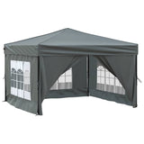 Folding Party Tent with Sidewalls Anthracite 3x3 m - Side View