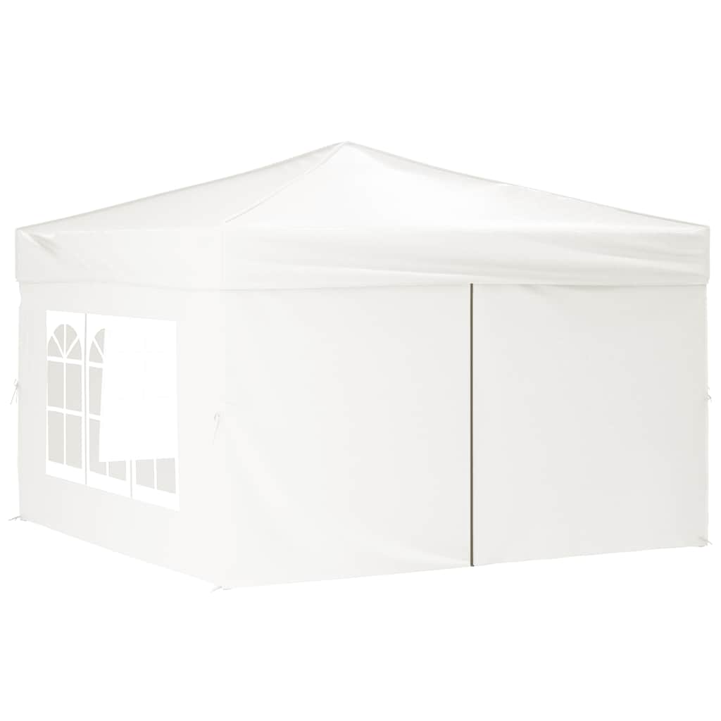 Folding Party Tent with Sidewalls White 3x3 m