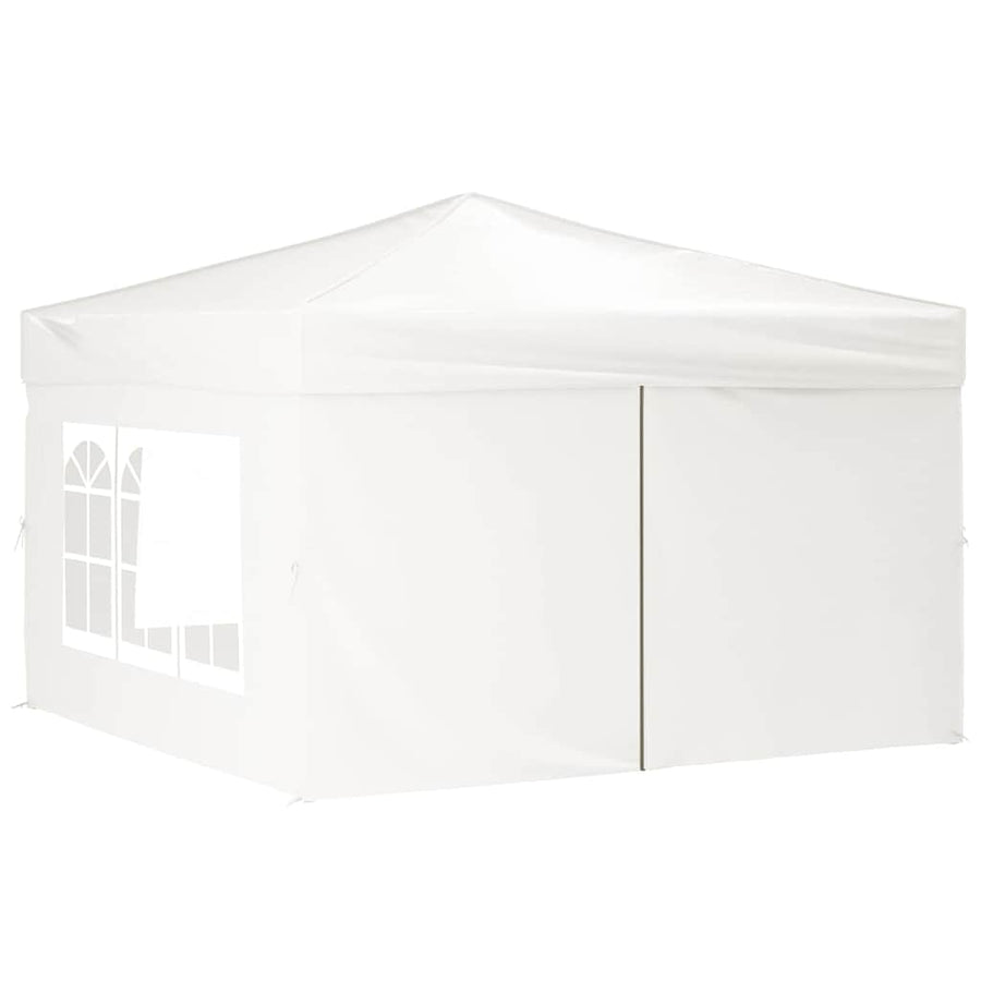 Folding Party Tent with Sidewalls White 3x3 m