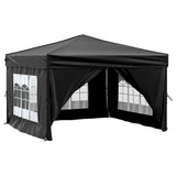 Folding Party Tent with Sidewalls Black 3x3 m - Side View