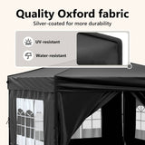 Folding Party Tent with Sidewalls Black 3x3 m - Extra Image