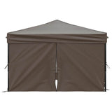 Folding Party Tent with Sidewalls Taupe 3x3 m - Top-Down View