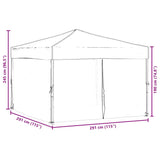 Folding Party Tent with Sidewalls Taupe 3x3 m - Extra Image