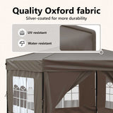 Folding Party Tent with Sidewalls Taupe 3x3 m - Extra Image