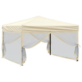 Folding Party Tent with Sidewalls Cream 3x3 m - Side View