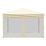 Folding Party Tent with Sidewalls Cream 3x3 m - Top-Down View
