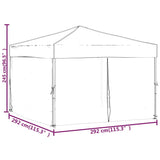 Folding Party Tent with Sidewalls Cream 3x3 m - Extra Image