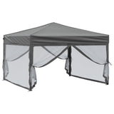 Folding Party Tent with Sidewalls Anthracite 3x3 m - Side View