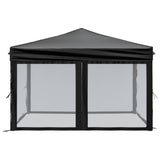 Folding Party Tent with Sidewalls Black 3x3 m - Top-Down View