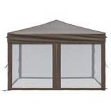 Folding Party Tent with Sidewalls Taupe 3x3 m - Top-Down View