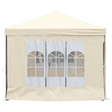 Folding Party Tent with Sidewalls Cream 3x6 m - Top-Down View