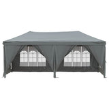 Folding Party Tent with Sidewalls Anthracite 3x6 m - Side View