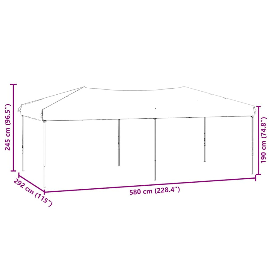 Folding Party Tent with Sidewalls White 3x6 m