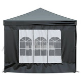 Folding Party Tent with Sidewalls Black 3x6 m - Top-Down View