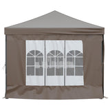 Folding Party Tent with Sidewalls Taupe 3x6 m - Top-Down View