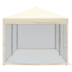 Folding Party Tent with Sidewalls Cream 3x6 m