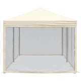 Folding Party Tent with Sidewalls Cream 3x6 m - Top-Down View
