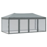 Folding Party Tent with Sidewalls Anthracite 3x6 m - Front View