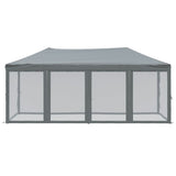 Folding Party Tent with Sidewalls Anthracite 3x6 m - Side View