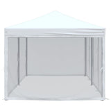 Folding Party Tent with Sidewalls White 3x6 m - Top-Down View