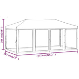 Folding Party Tent with Sidewalls White 3x6 m - Extra Image