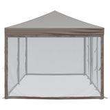 Folding Party Tent with Sidewalls Taupe 3x6 m - Top-Down View