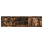 TV Cabinet Smoked Oak 140x40x35.5 cm Engineered Wood