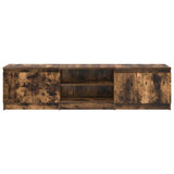 TV Cabinet Smoked Oak 140x40x35.5 cm Engineered Wood - 45-Degree Angle