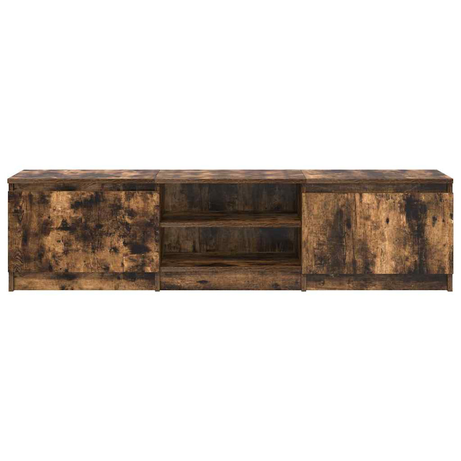 TV Cabinet Smoked Oak 140x40x35.5 cm Engineered Wood