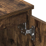 TV Cabinet Smoked Oak 140x40x35.5 cm Engineered Wood - Low Angle