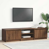 TV Cabinet Brown Oak 140x40x35.5 cm Engineered Wood
