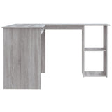 Corner Desk Grey Sonoma 120x140x75 cm Engineered Wood - 45-Degree Angle