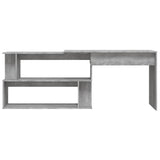 Corner Desk Grey Sonoma 200x50x76 cm Engineered Wood - 45-Degree Angle