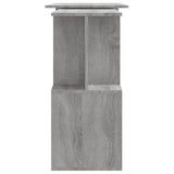 Corner Desk Grey Sonoma 200x50x76 cm Engineered Wood - Close-Up Angle