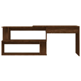 Corner Desk Brown Oak 200x50x76 cm Engineered Wood - 45-Degree Angle