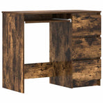 Desk Smoked Oak 90x45x76 cm Engineered Wood