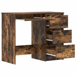 Desk Smoked Oak 90x45x76 cm Engineered Wood