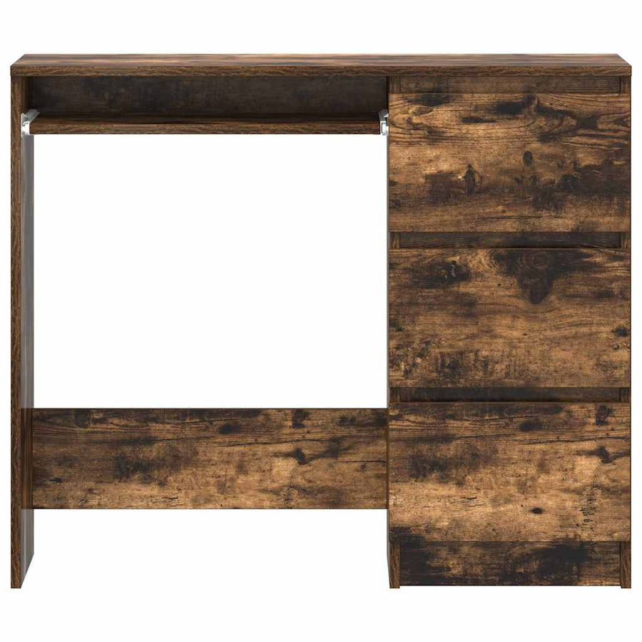 Desk Smoked Oak 90x45x76 cm Engineered Wood