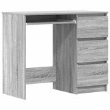 Desk Grey Sonoma 90x45x76 cm Engineered Wood - Front View