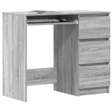 Desk Grey Sonoma 90x45x76 cm Engineered Wood - Top-Down View