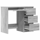 Desk Grey Sonoma 90x45x76 cm Engineered Wood - 45-Degree Angle