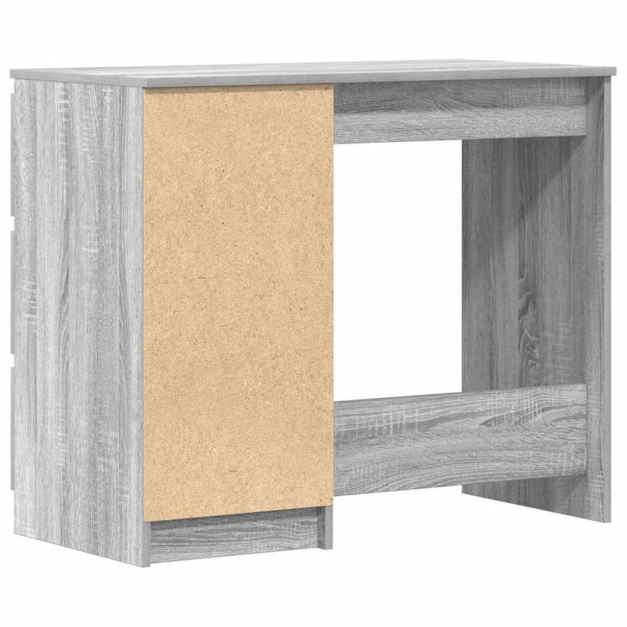 Desk Grey Sonoma 90x45x76 cm Engineered Wood